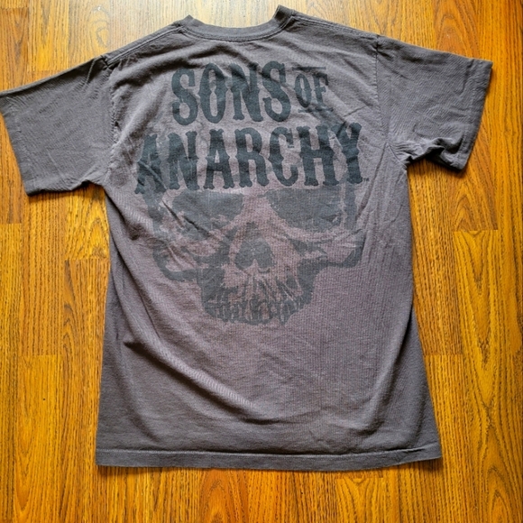Sons Of Anarchy Short Sleeve T Shirt Men’s Size M Black Grunge Faded Grey - Picture 5 of 7